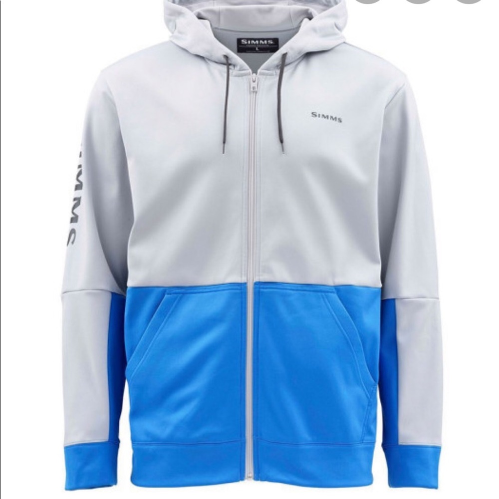 Men’s Simms Challenger Hoodie M XL Sterling NWT